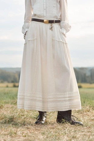 Юбка из шерсти с кружевными вставками LIMITED EDITION- Заказать в России