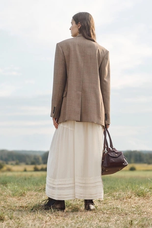 Юбка из шерсти с кружевными вставками LIMITED EDITION- Заказать в России