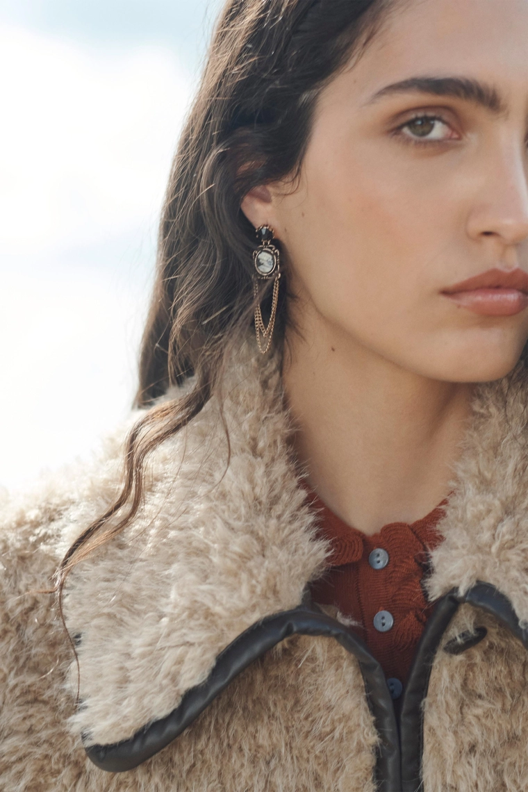 Длинное пальто из искусственного меха - лимитированная коллекция