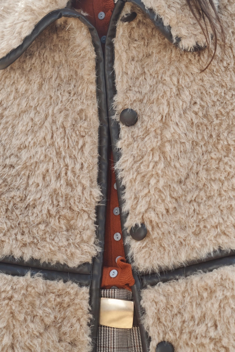 Длинное пальто из искусственного меха - лимитированная коллекция