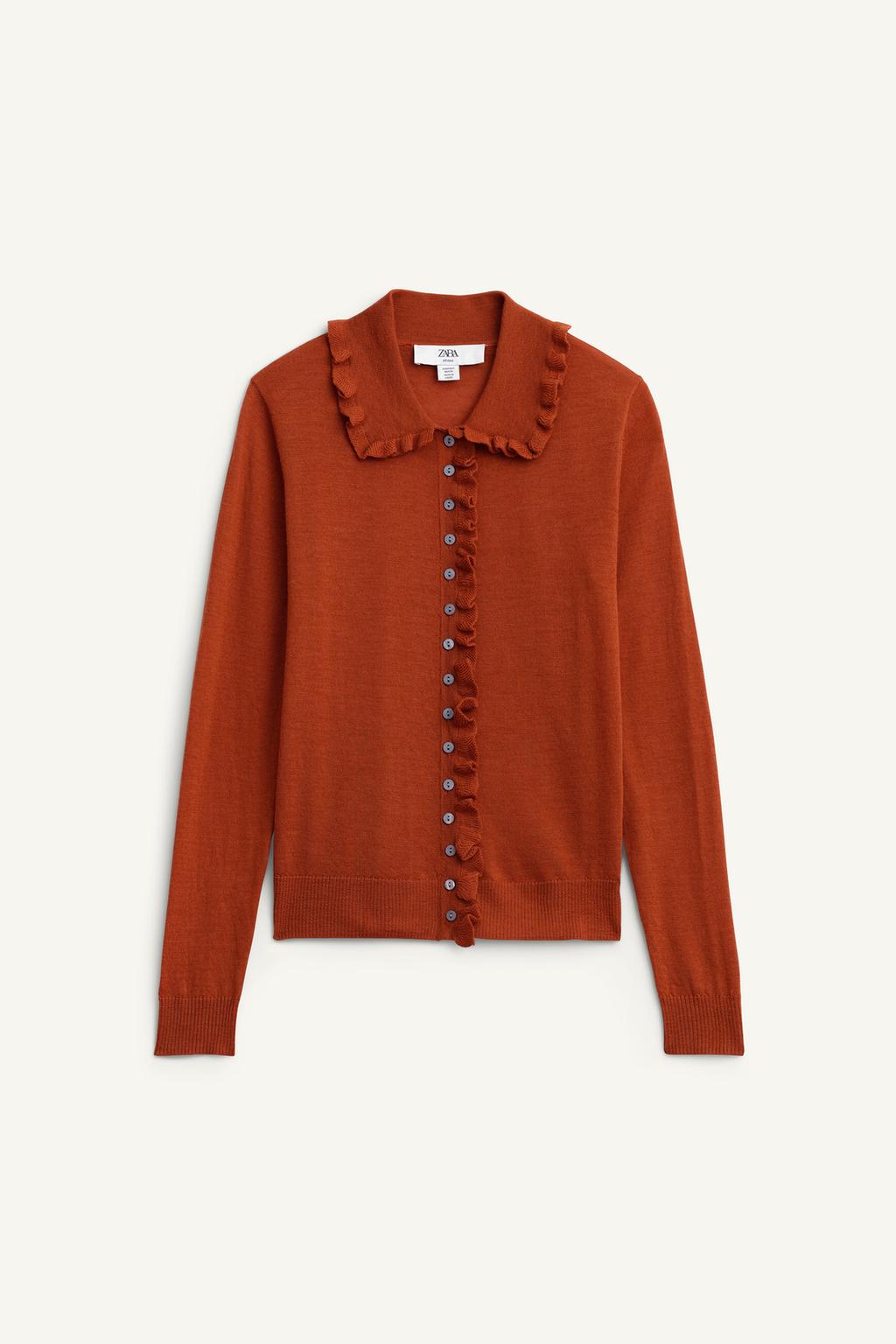 Жакет limited edition с оборками из 100% шерсти