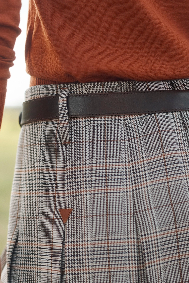 Юбка-плиссе в клетку, лимитированная коллекция