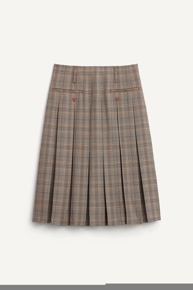 Юбка-плиссе в клетку, лимитированная коллекция