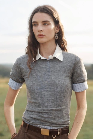 Топ из ограниченной коллекции 100% шерсти- Заказать в России