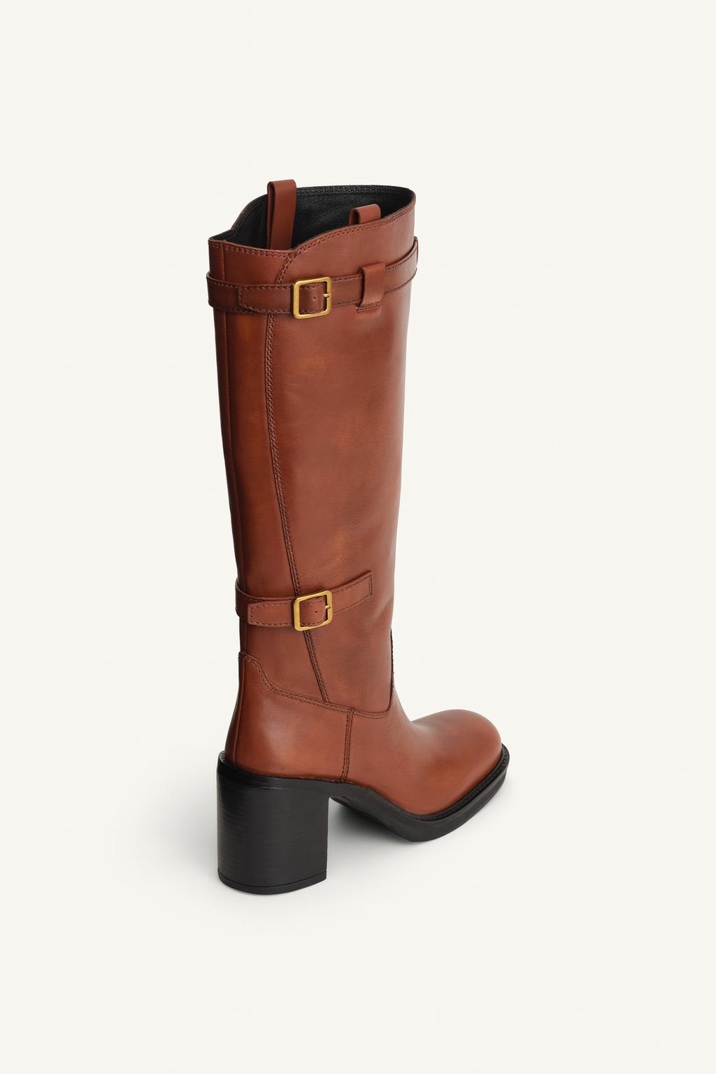 Ботинки из кожи с пряжкой limited edition