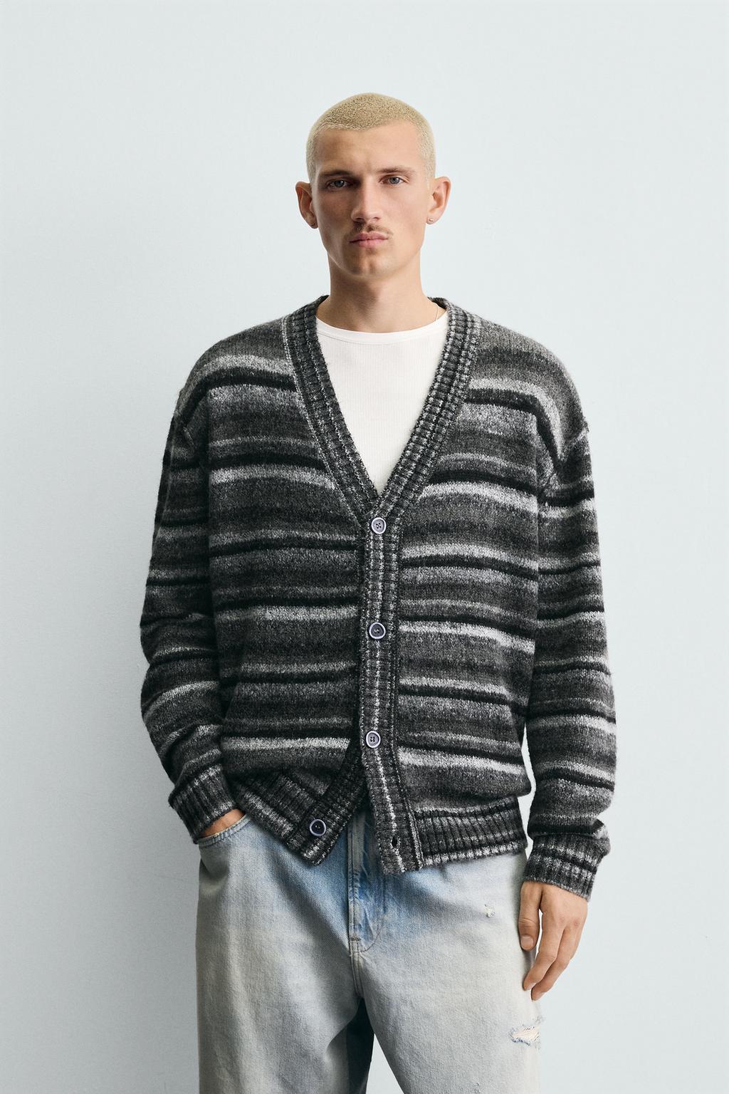 КАРДИГАН JACQUARD В ПОЛОСКУ