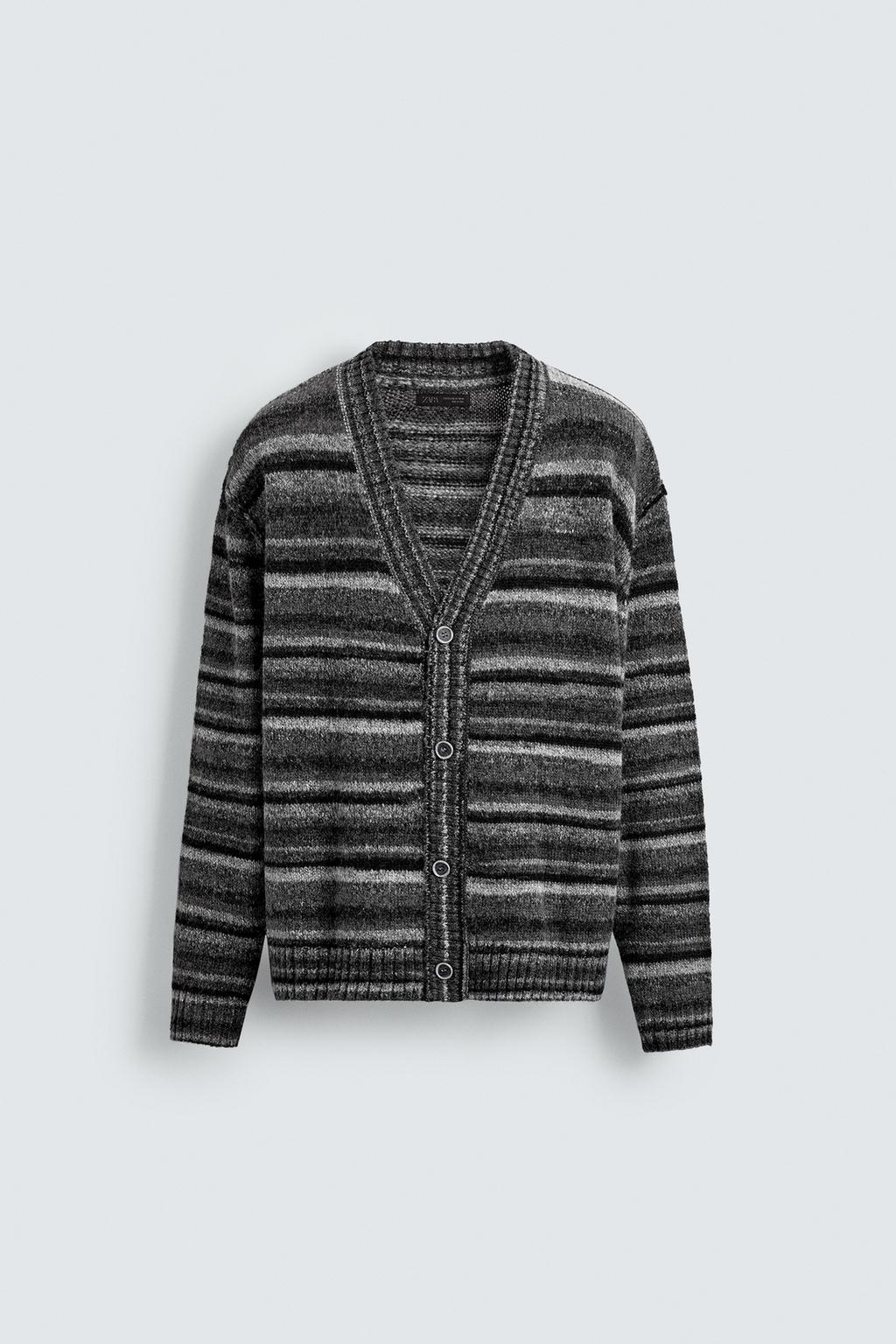 КАРДИГАН JACQUARD В ПОЛОСКУ