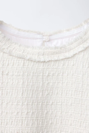 Однотонная рубашка с контрастным жилетом и бантами- Заказать в России