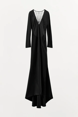 Атласное платье с паутиной на спине — LIMITED EDITION- Заказать в России