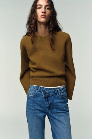 Indigo | 6147/193/405 - Zara Джинсы Z.09 STRAIGHT CROSSOVER с высокой посадкой и полной длиной