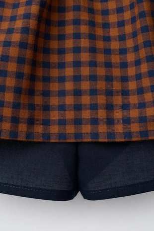 Юбка-шорты в клетку- Заказать в России
