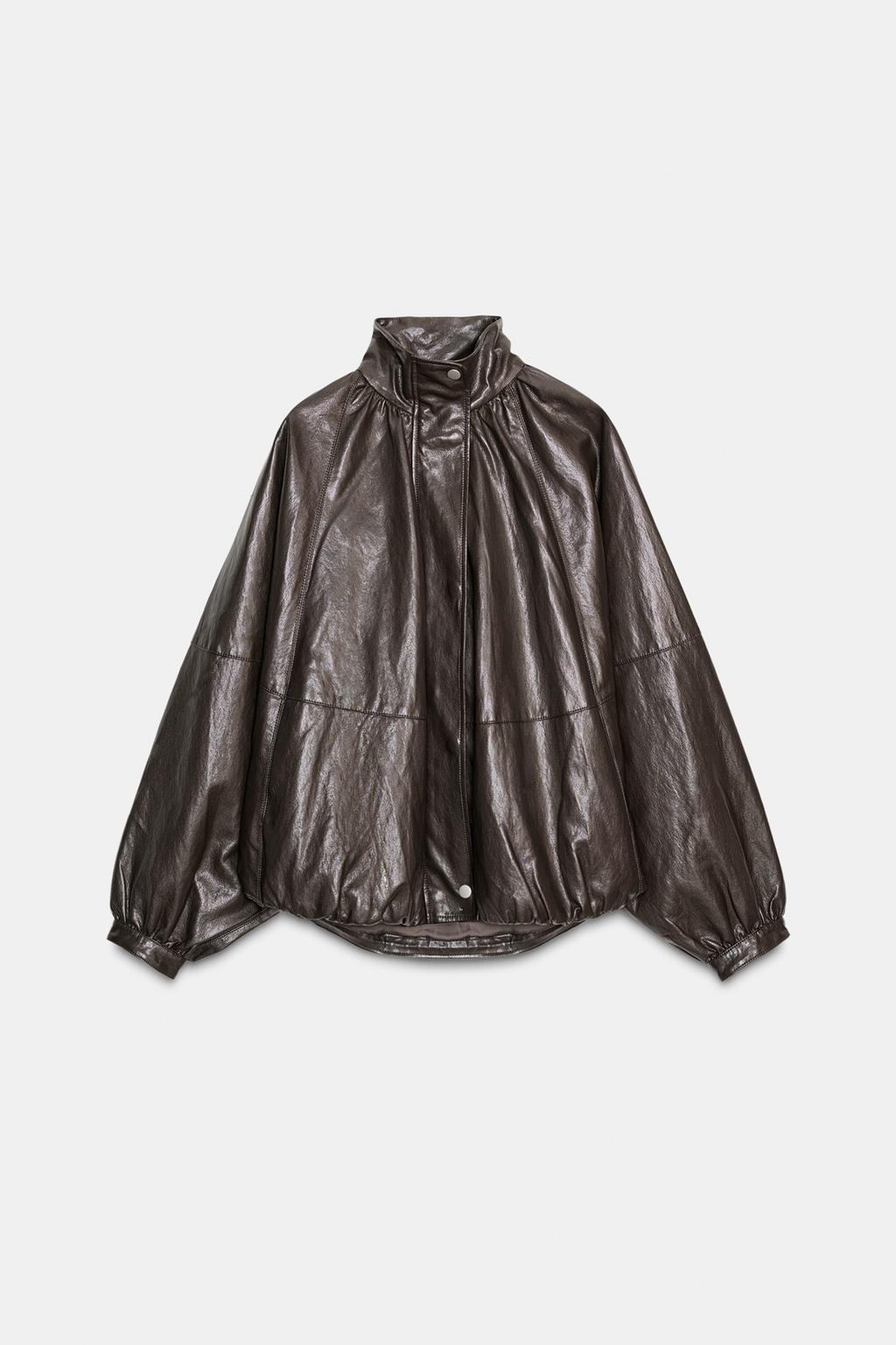 БОМБЕР ИЗ ИСКУССТВЕННОЙ КОЖИ — ZW COLLECTION