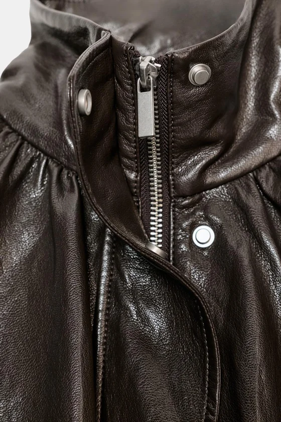 БОМБЕР ИЗ ИСКУССТВЕННОЙ КОЖИ — коллекция Zara «ZW»
