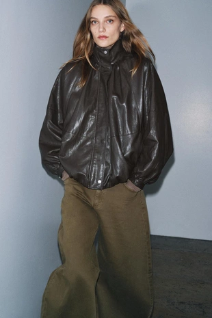 Бомбер из искусственной кожи — ZW COLLECTION- Заказать в России