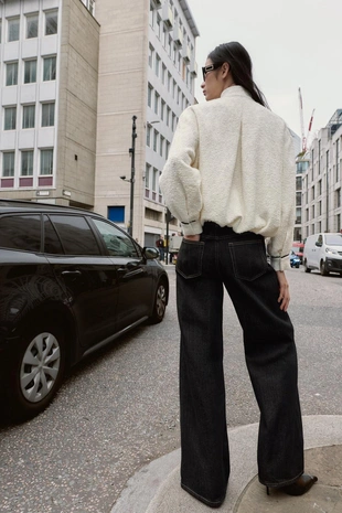 Структурный бомбер с контрастной оделом- Заказать в России