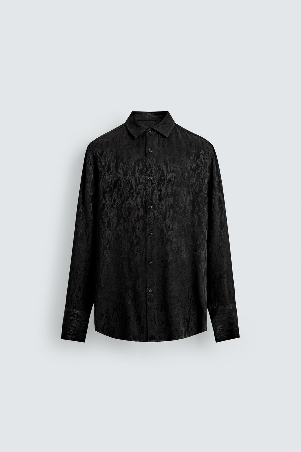 РУБАШКА СТРУЯЩЕГОСЯ ПОКРОЯ JACQUARD