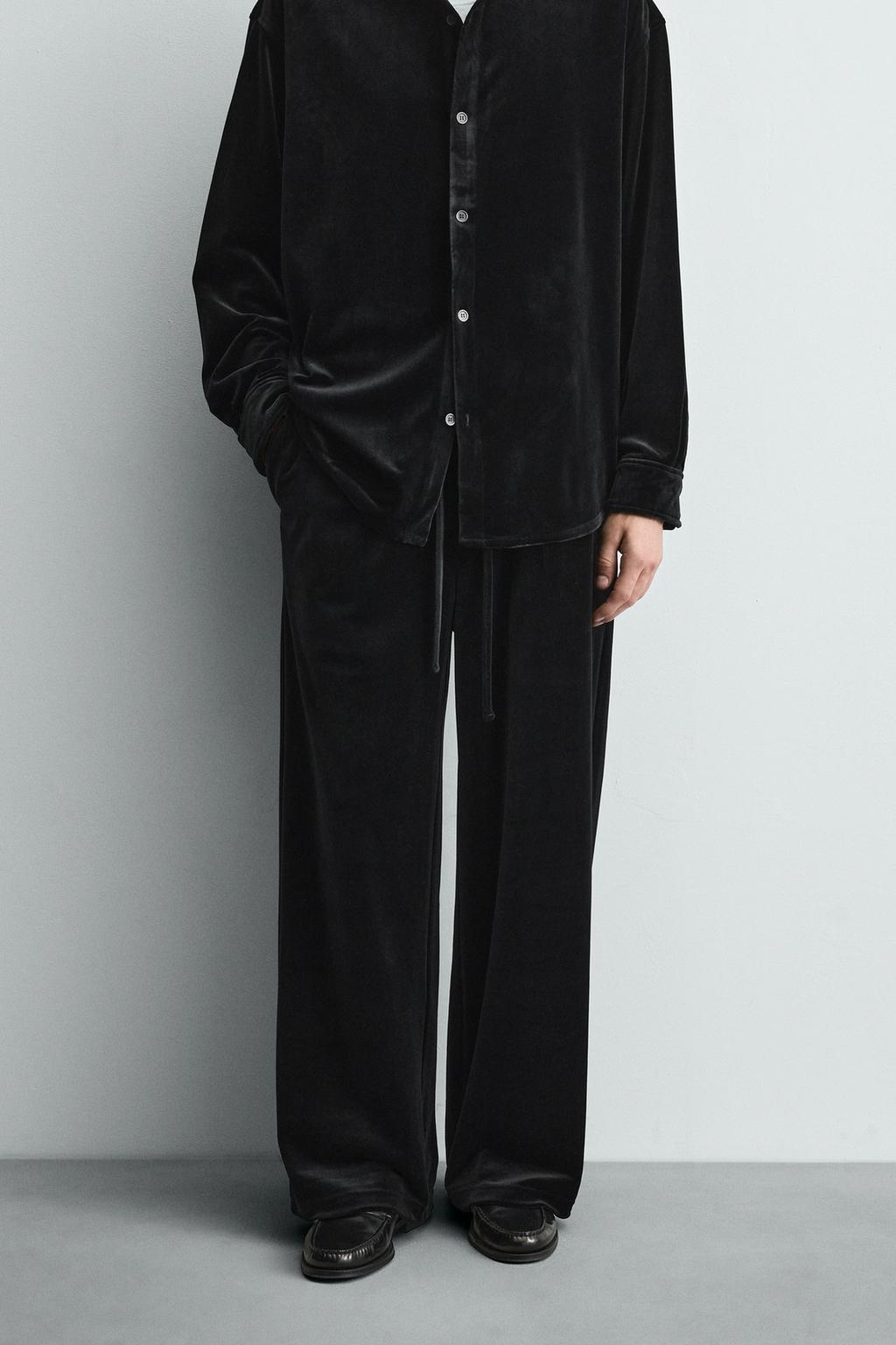 БРЮКИ RELAXED FIT ИЗ БАРХАТА