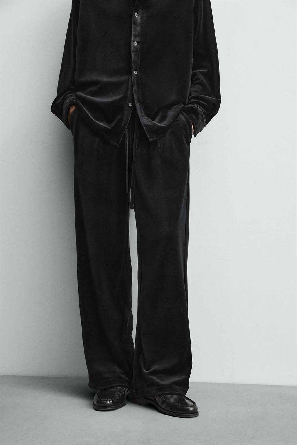 БРЮКИ RELAXED FIT ИЗ БАРХАТА