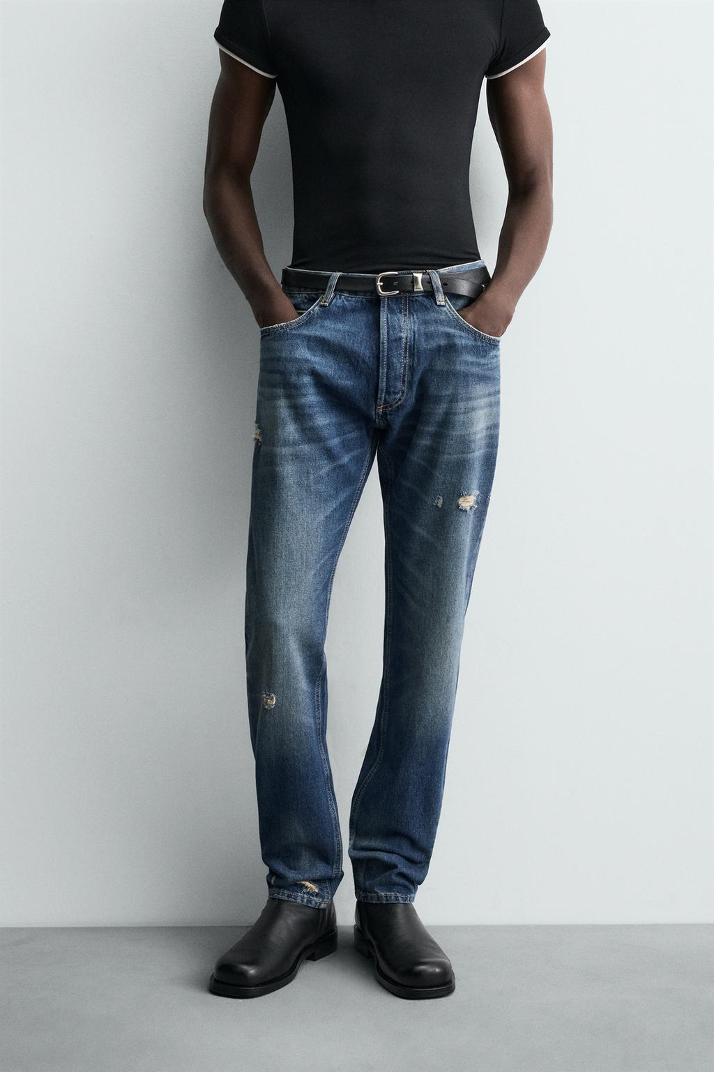 ДЖИНСЫ SLIM FIT С РАЗРЕЗАМИ