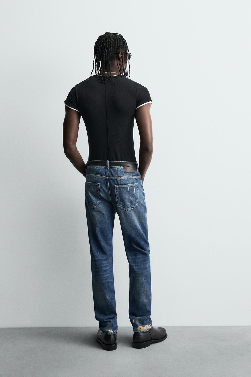 ДЖИНСЫ SLIM FIT С РАЗРЕЗАМИ
