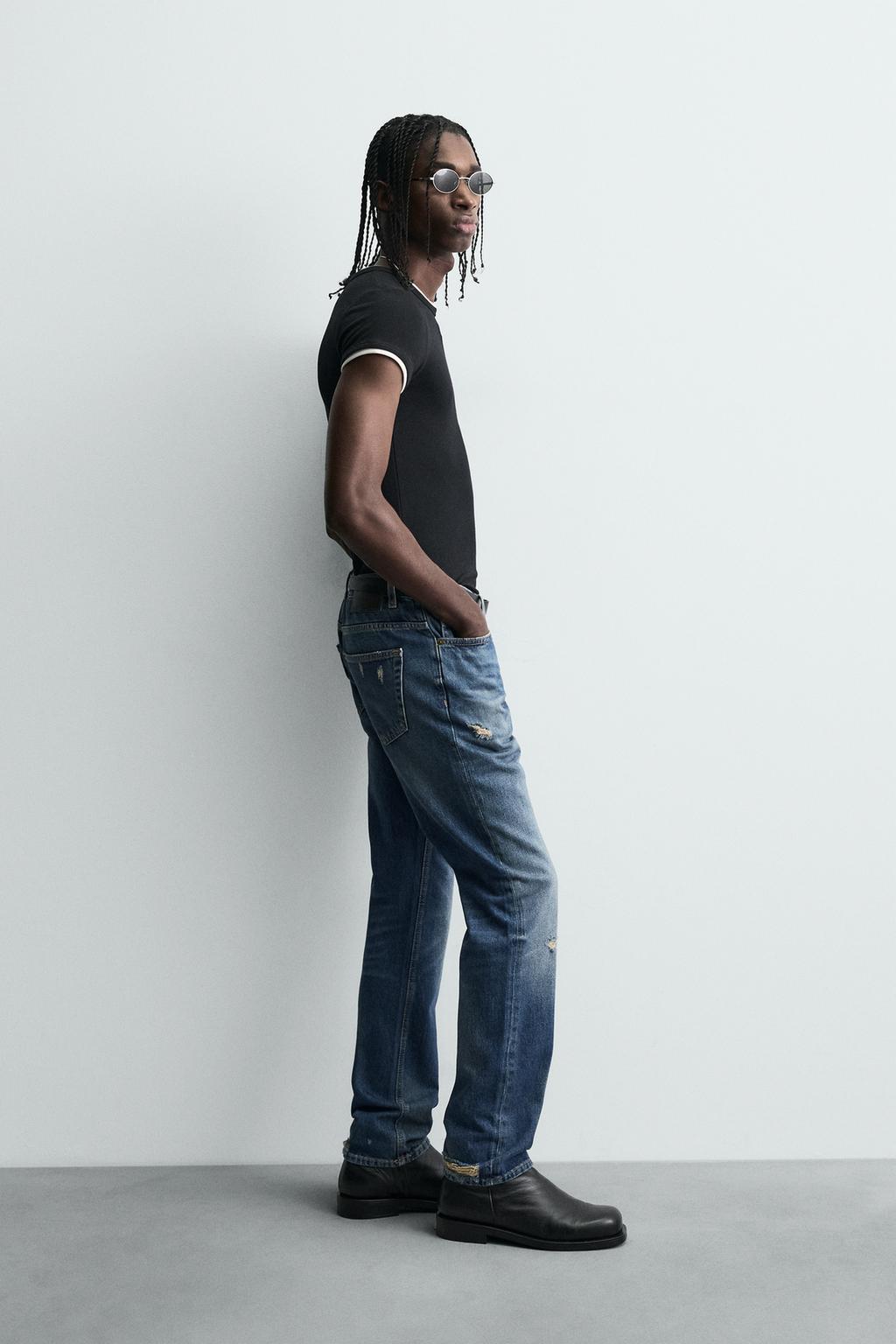 ДЖИНСЫ SLIM FIT С РАЗРЕЗАМИ