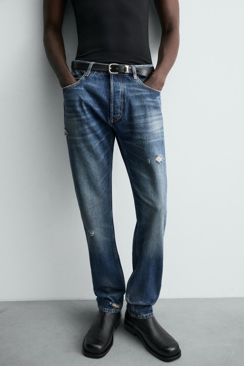 ДЖИНСЫ SLIM FIT С РАЗРЕЗАМИ