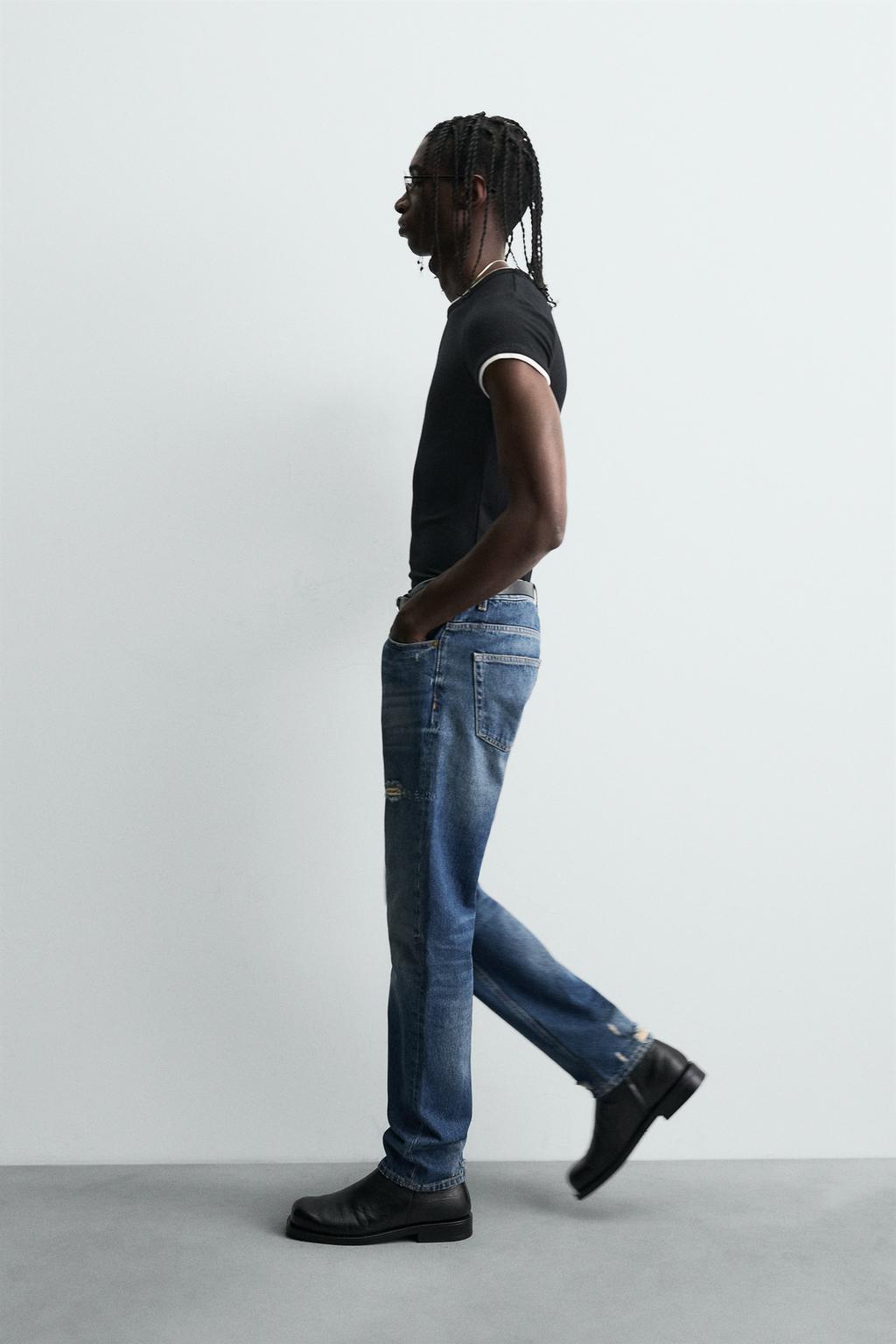 ДЖИНСЫ SLIM FIT С РАЗРЕЗАМИ