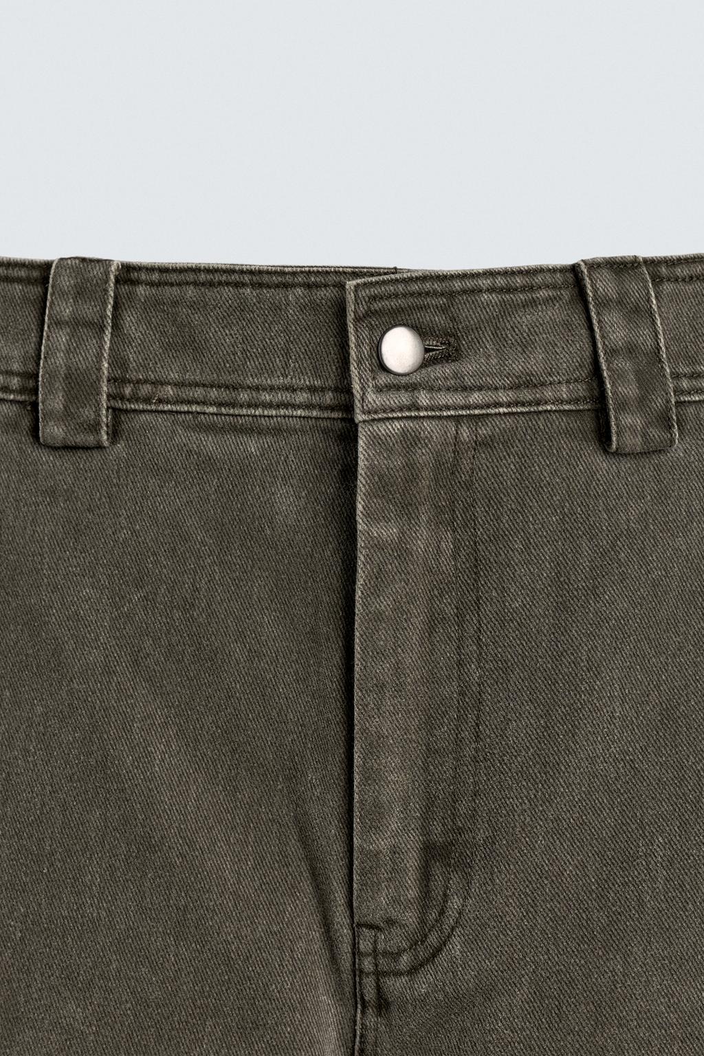 БРЮКИ WIDE FIT С ЭФФЕКТОМ ПОТЕРТОСТИ