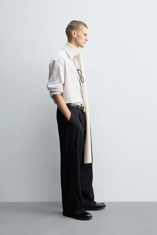 Жаккардовая рубашка в неравномерную полоску- Заказать в России