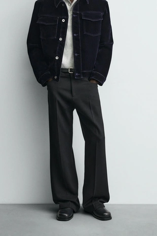 Купить Zara Брюки FLARE FIT из саржи