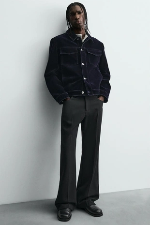 Брюки FLARE FIT из саржи- Заказать в России