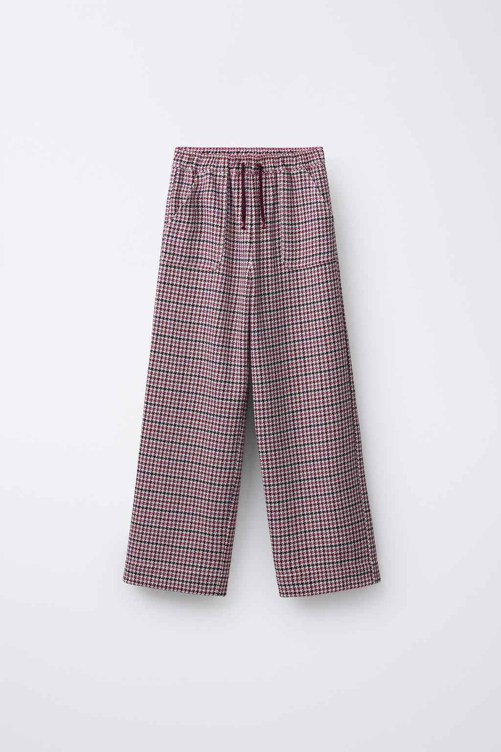 БРЮКИ WIDE LEG С УЗОРОМ «ГУСИНАЯ ЛАПКА»