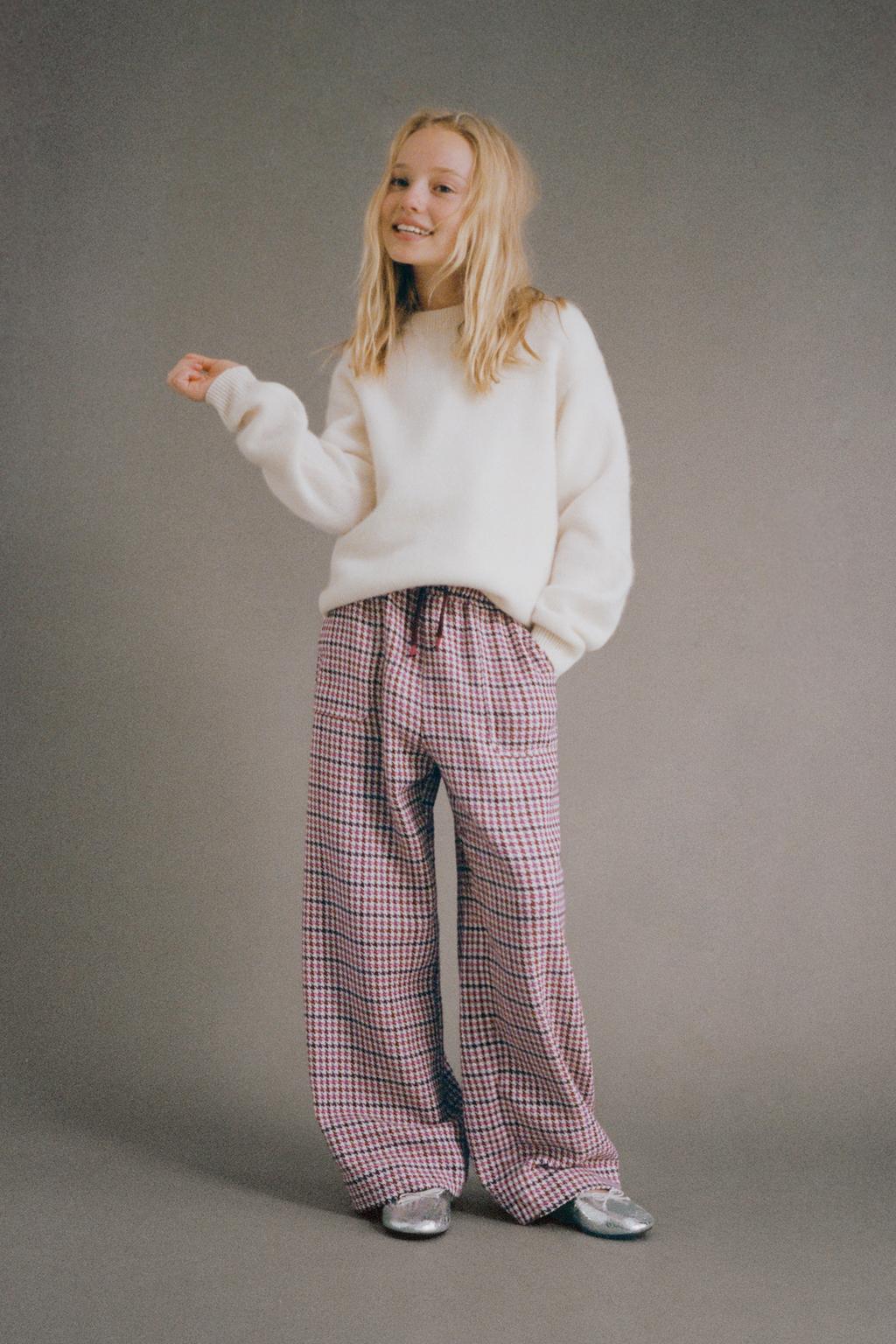 БРЮКИ WIDE LEG С УЗОРОМ «ГУСИНАЯ ЛАПКА»