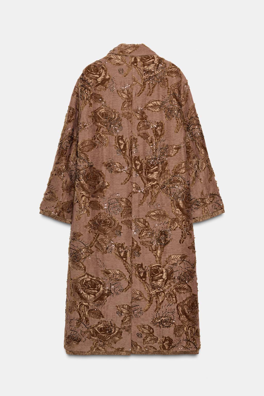 ДЛИННОЕ ПАЛЬТО С ВЫШИВКОЙ — ZW COLLECTION LIMITED EDITION