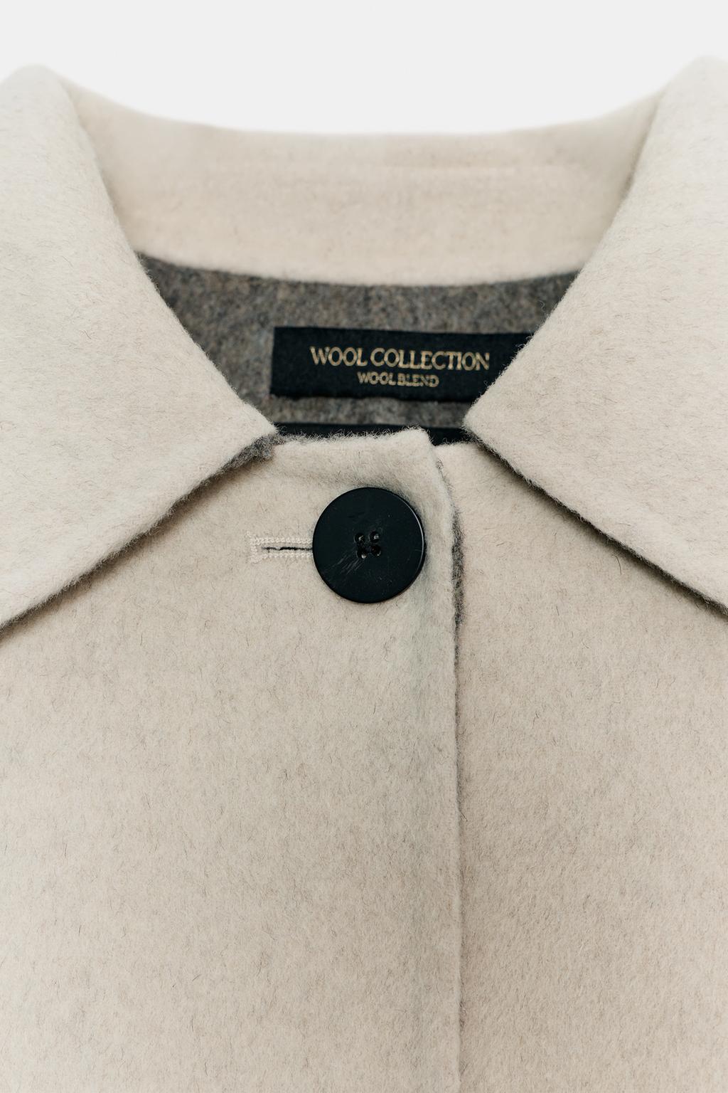 ДЛИННОЕ ПАЛЬТО ИЗ СМЕСОВОЙ ШЕРСТИ — ZW COLLECTION LIMITED EDITION