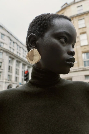 Dark khaki | 8851/181/507 - Zara Базовый однотонный свитер