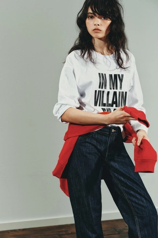 Лонгслив с текстовым принтом ©DISNEY- Заказать в России