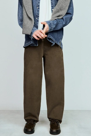 Мягкие брюки с декоративной строчкой- Заказать в России