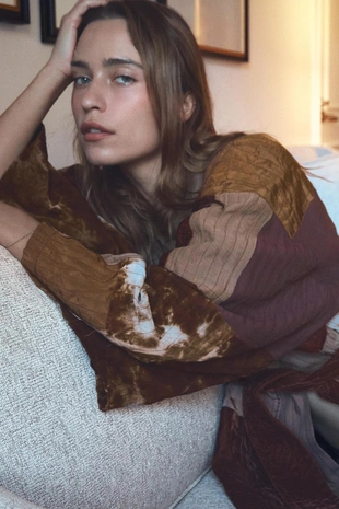 Длинное кимоно из ткани с эффектом пэчворк, лимитированная серия- Заказать в России