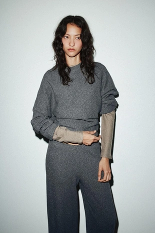 Купить Zara Мягкая толстовка с длинным рукавом