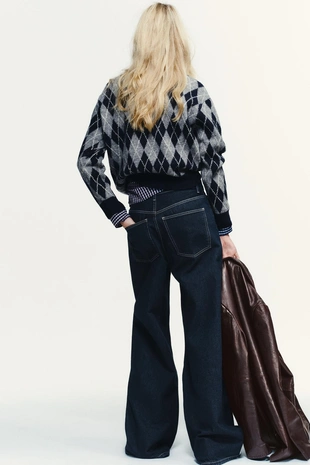 Джинсы TRF EXTRA WIDE LEG с высокой посадкой- Заказать в России