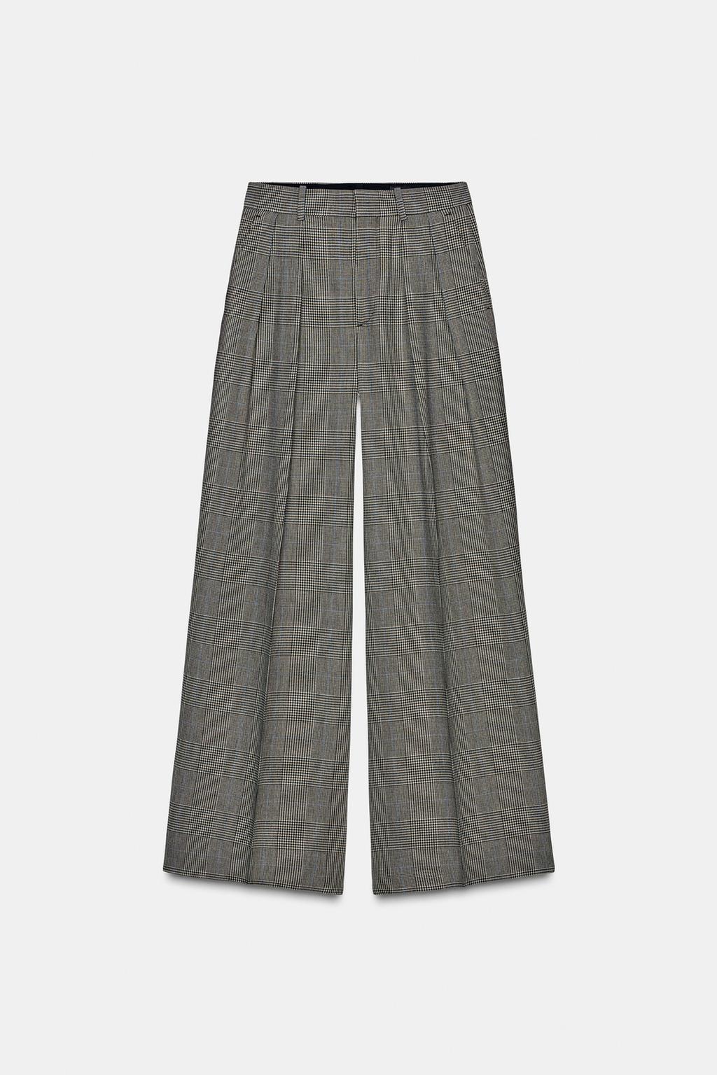 БРЮКИ В КЛЕТКУ С ЗАЩИПАМИ — ZW COLLECTION