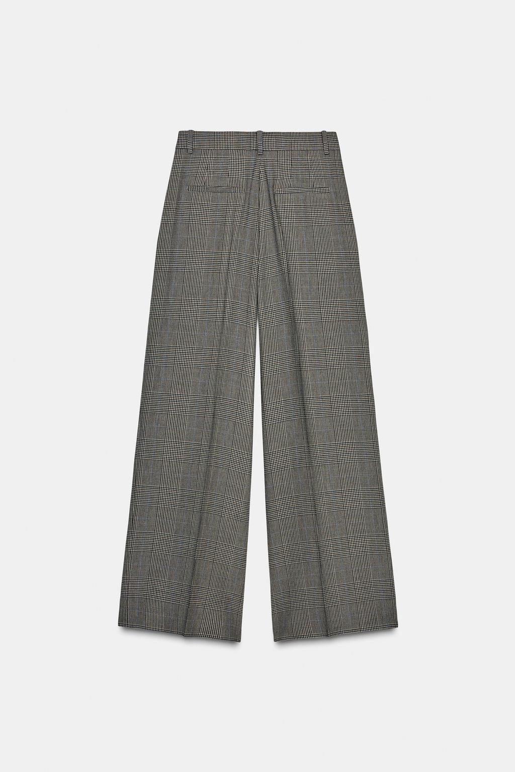 БРЮКИ В КЛЕТКУ С ЗАЩИПАМИ — ZW COLLECTION