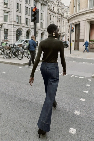 Широкие брюки со швами- Заказать в России