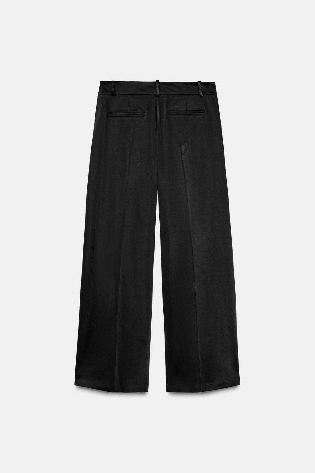 АТЛАСНЫЕ БРЮКИ С ЗАЩИПАМИ — ZW COLLECTION