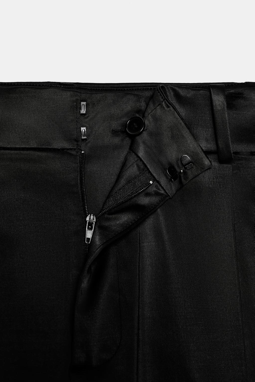 АТЛАСНЫЕ БРЮКИ С ЗАЩИПАМИ — ZW COLLECTION
