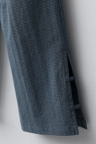 Брюки в клетку виши с разрезами- Заказать в России