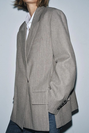 Блейзер оверсайз из смесовой шерсти — ZW COLLECTION- Заказать в России