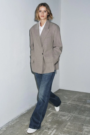 Блейзер оверсайз из смесовой шерсти — ZW COLLECTION- Заказать в России