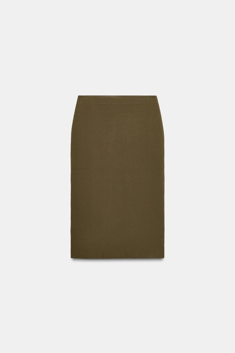 Юбка-миди трактория из трикотажа